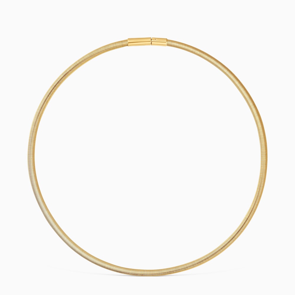 Collar de acero IP dorado 4 mm Mesh Tube