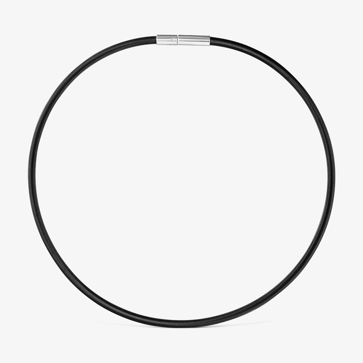 Tous - Collar De Acero Ip Negro 4 Mm Mesh Tube - Negro