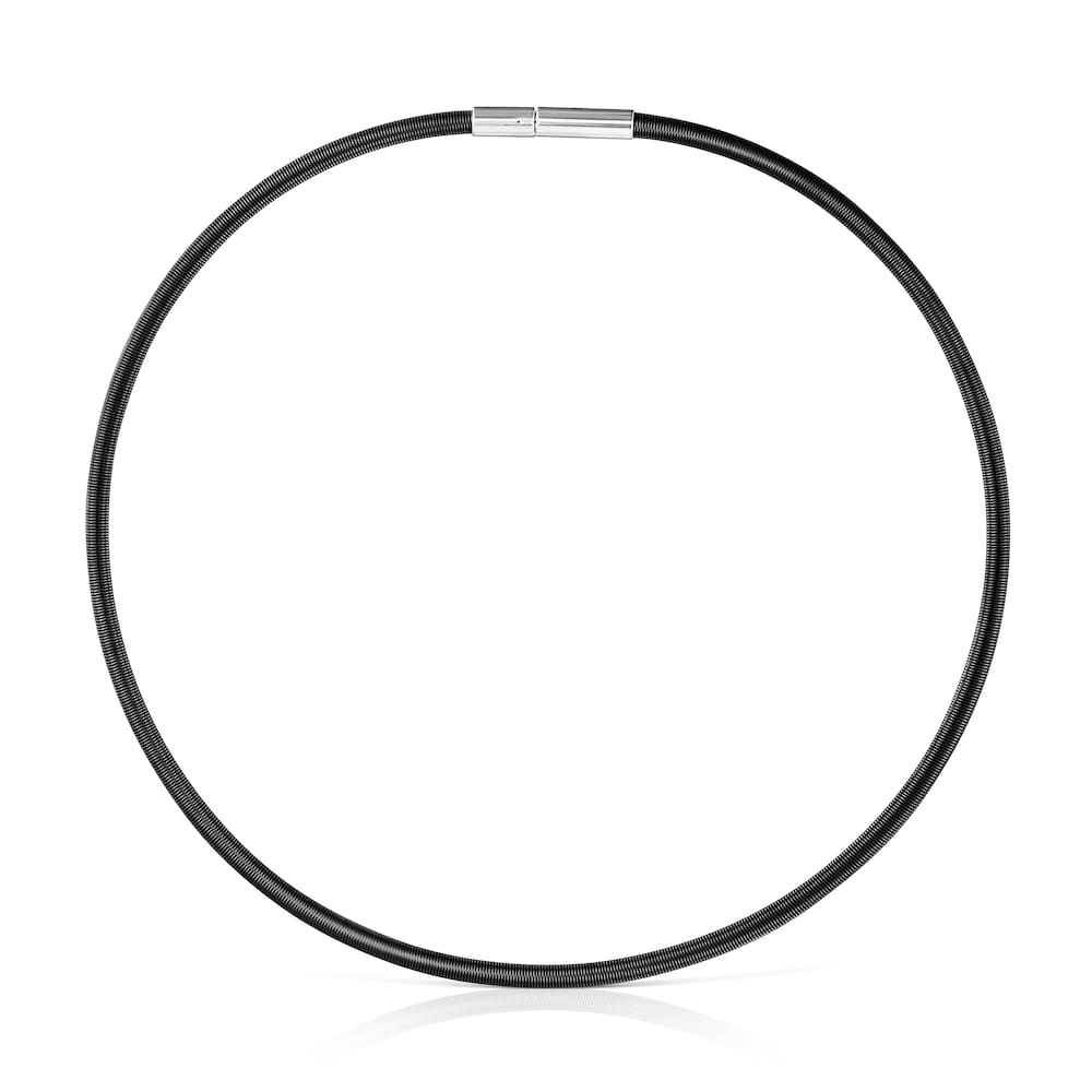 Mesh Tube IP steel Necklace mm