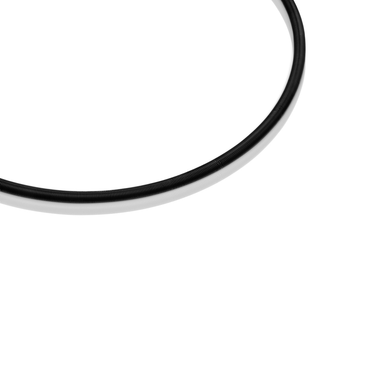 Mesh Tube black IP steel Necklace 4 mm