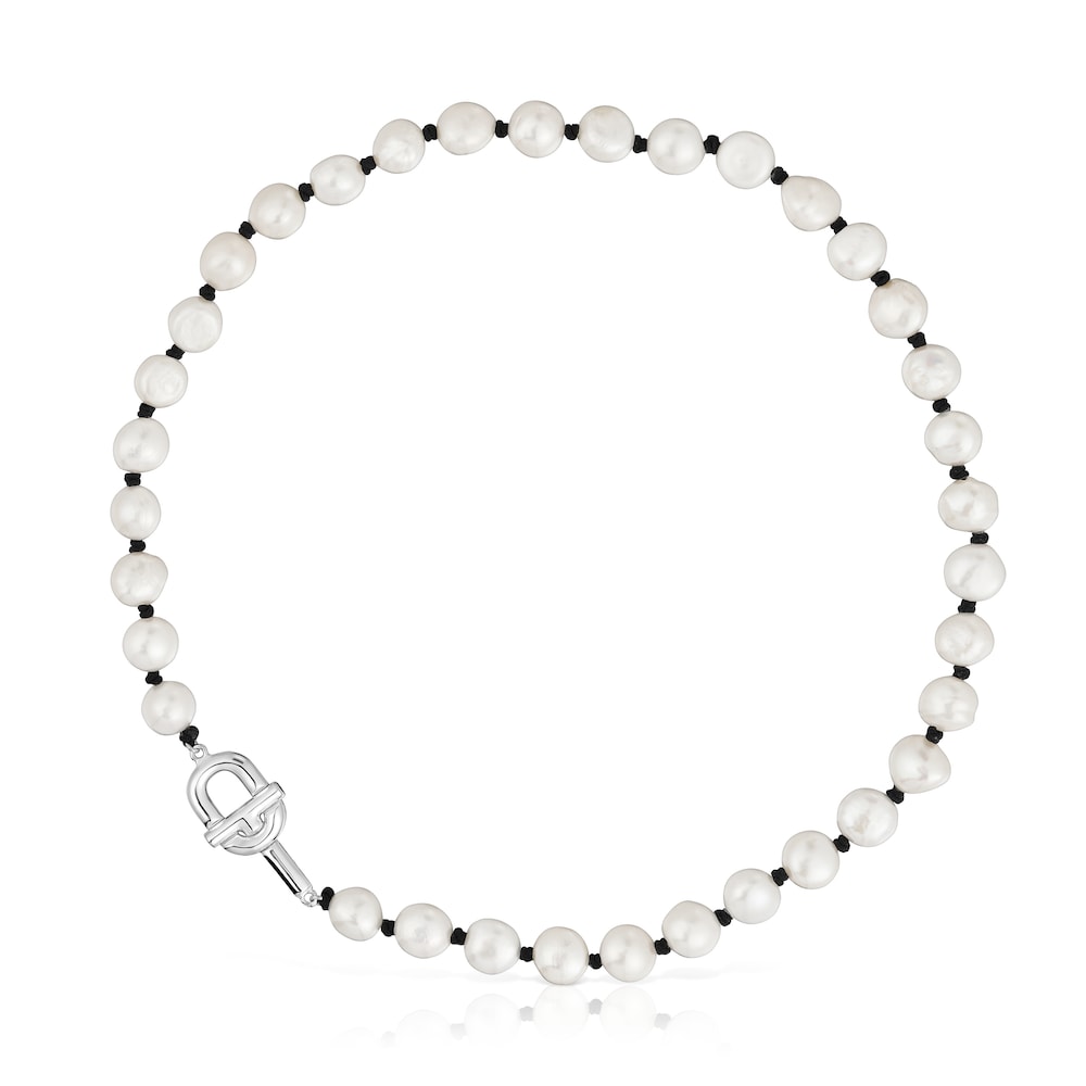 Collar de nylon negro con perlas cultivadas 44 cm TOUS MANIFESTO image number 0