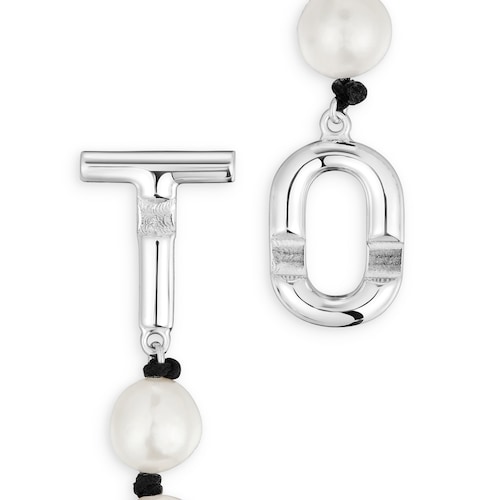 44 cm black nylon Necklace with cultured pearls TOUS MANIFESTO