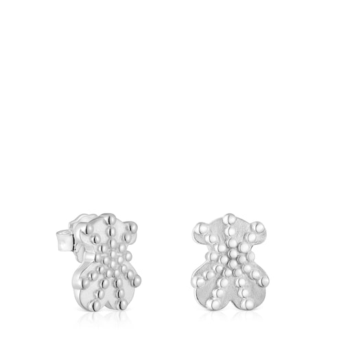 Pendientes pequeños oso de plata TOUS Grain