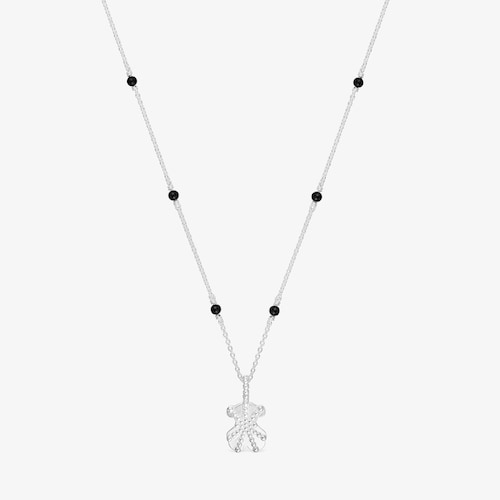 Colar curto em prata, &oacute;nix e motivo urso TOUS Grain