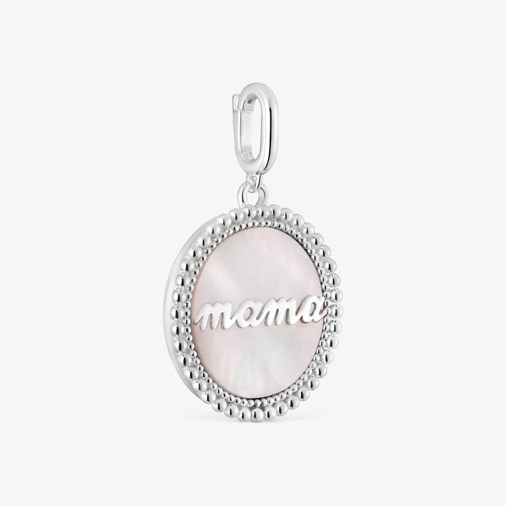 Wisiorek z medalionem ze srebra, z masą perłową TOUS Mama