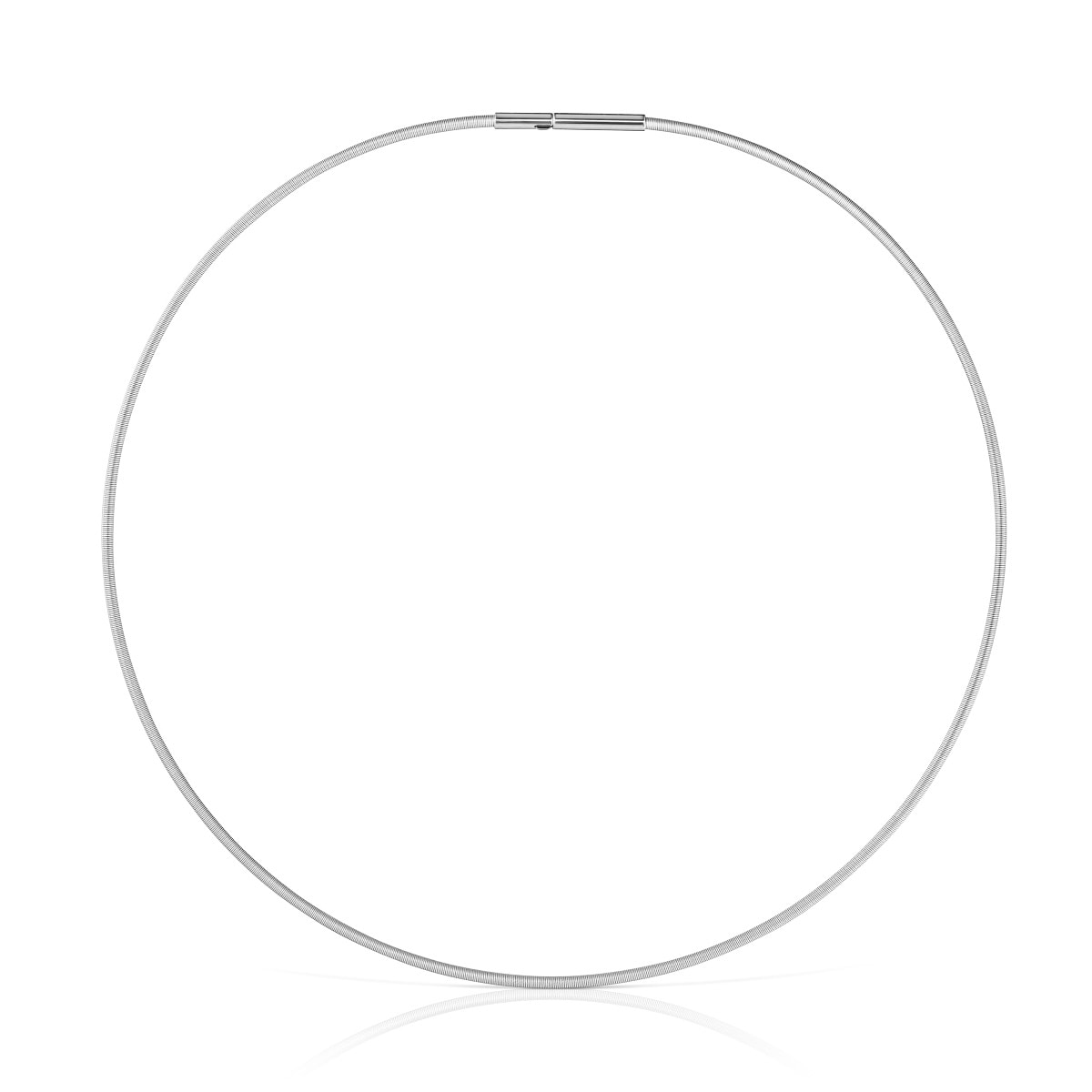 Mesh Tube steel Necklace 2 mm