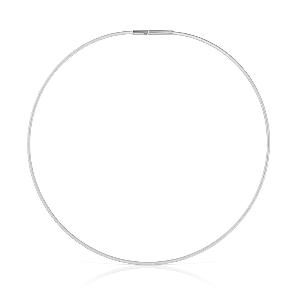 Mesh Tube steel Necklace 2 mm image number 0