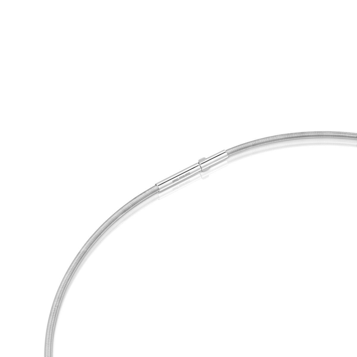Mesh Tube steel Necklace 2 mm
