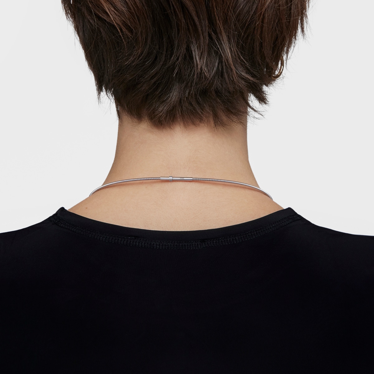 Mesh Tube steel Necklace 2 mm