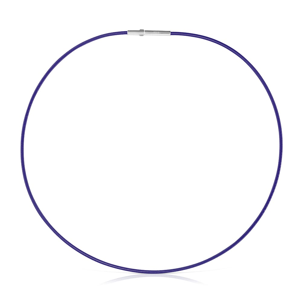 Colar em aço IP lilás 2 mm Mesh Tube