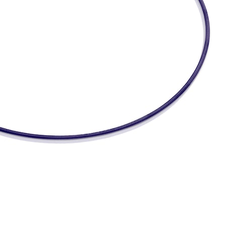 Mesh Tube lilac IP steel Necklace 2 mm