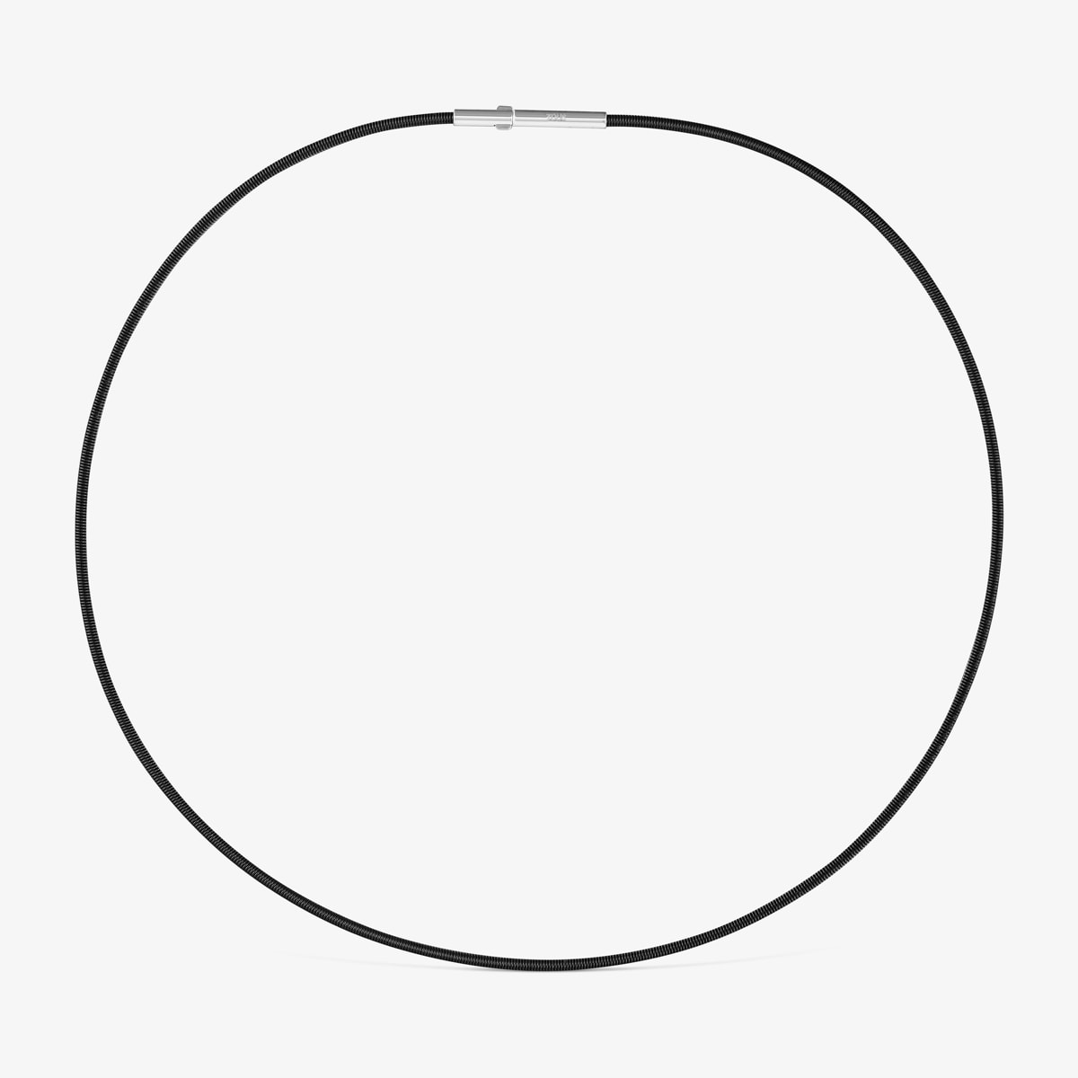 Tous - Collar De Acero Ip Negro 2 Mm Mesh Tube - Negro