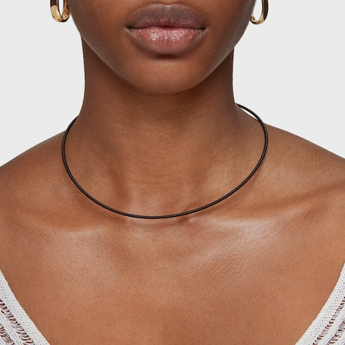 Collar de acero IP negro 2 mm Mesh Tube