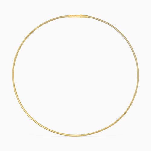 Collar de acero IP dorado 2 mm Mesh Tube