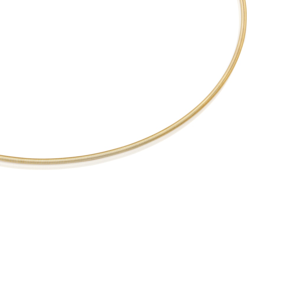 Mesh Tube gold colored IP steel Necklace 2 mm image number 1