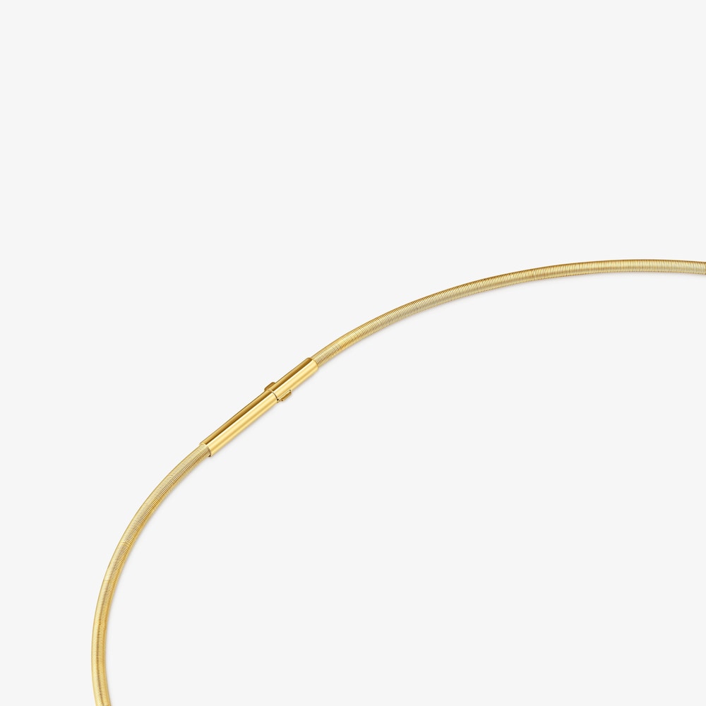 Collar de acero IP dorado 2 mm Mesh Tube