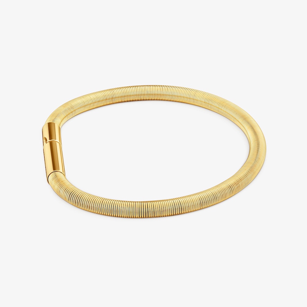 Pulsera de acero IP dorado 17,5 cm Mesh Tube