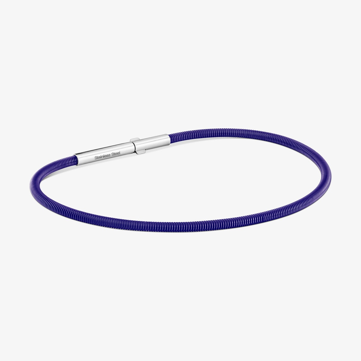 Armband Mesh Tube Aus Fliederfarbenem Ip-Stahl, 17 Cm