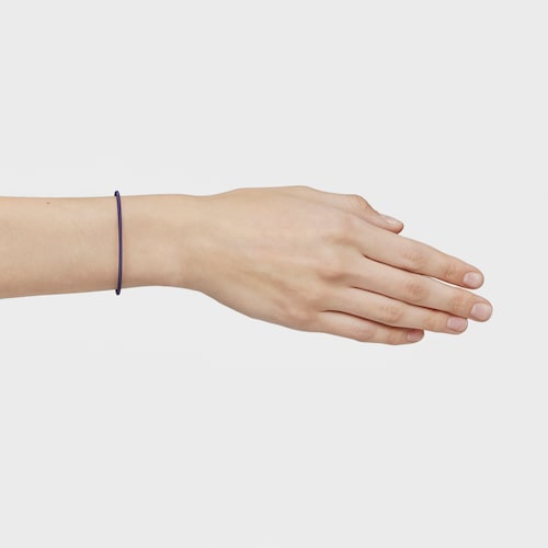 Mesh Tube lilac IP steel Bracelet 17 cm