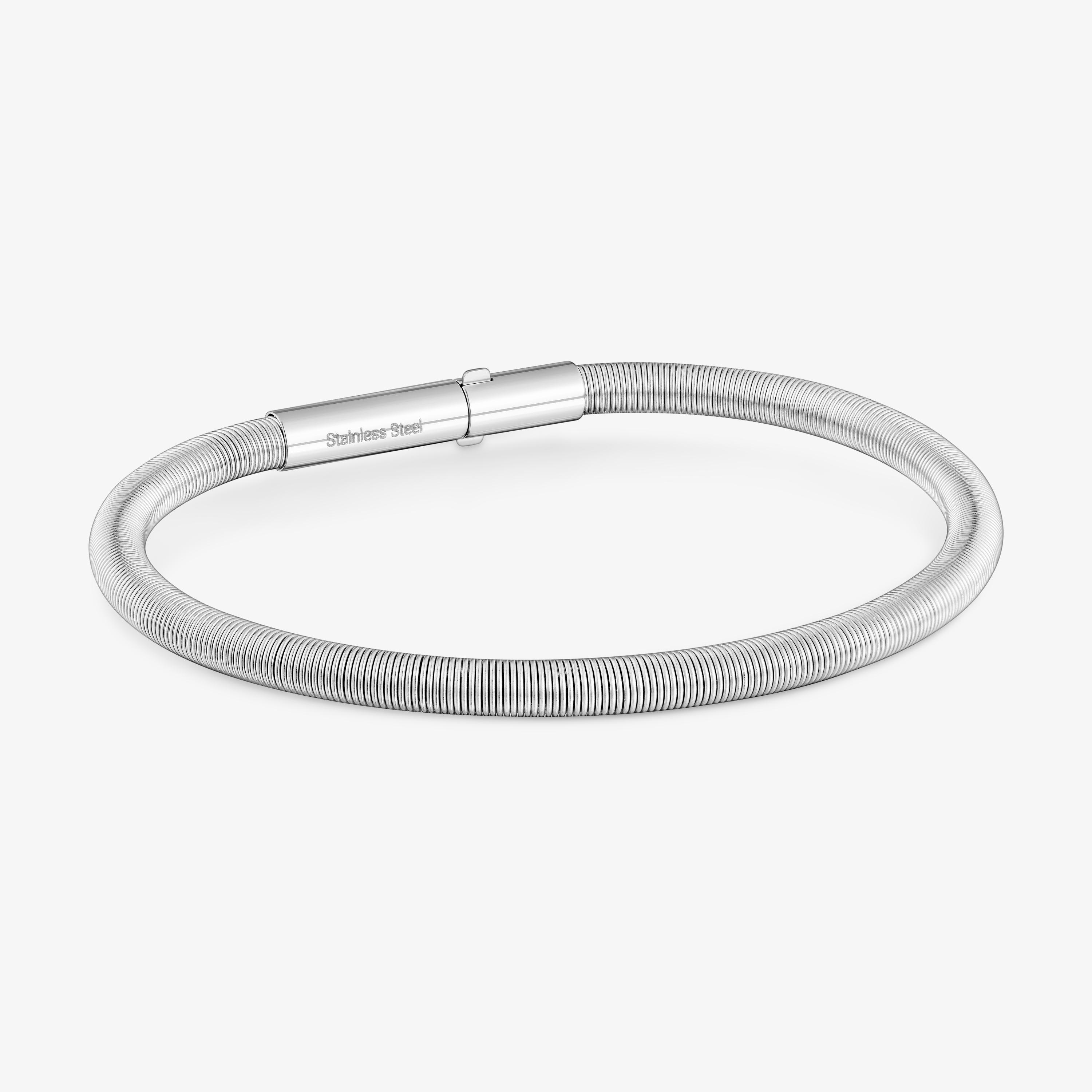 Mesh Tube steel Bracelet 17.5 cm