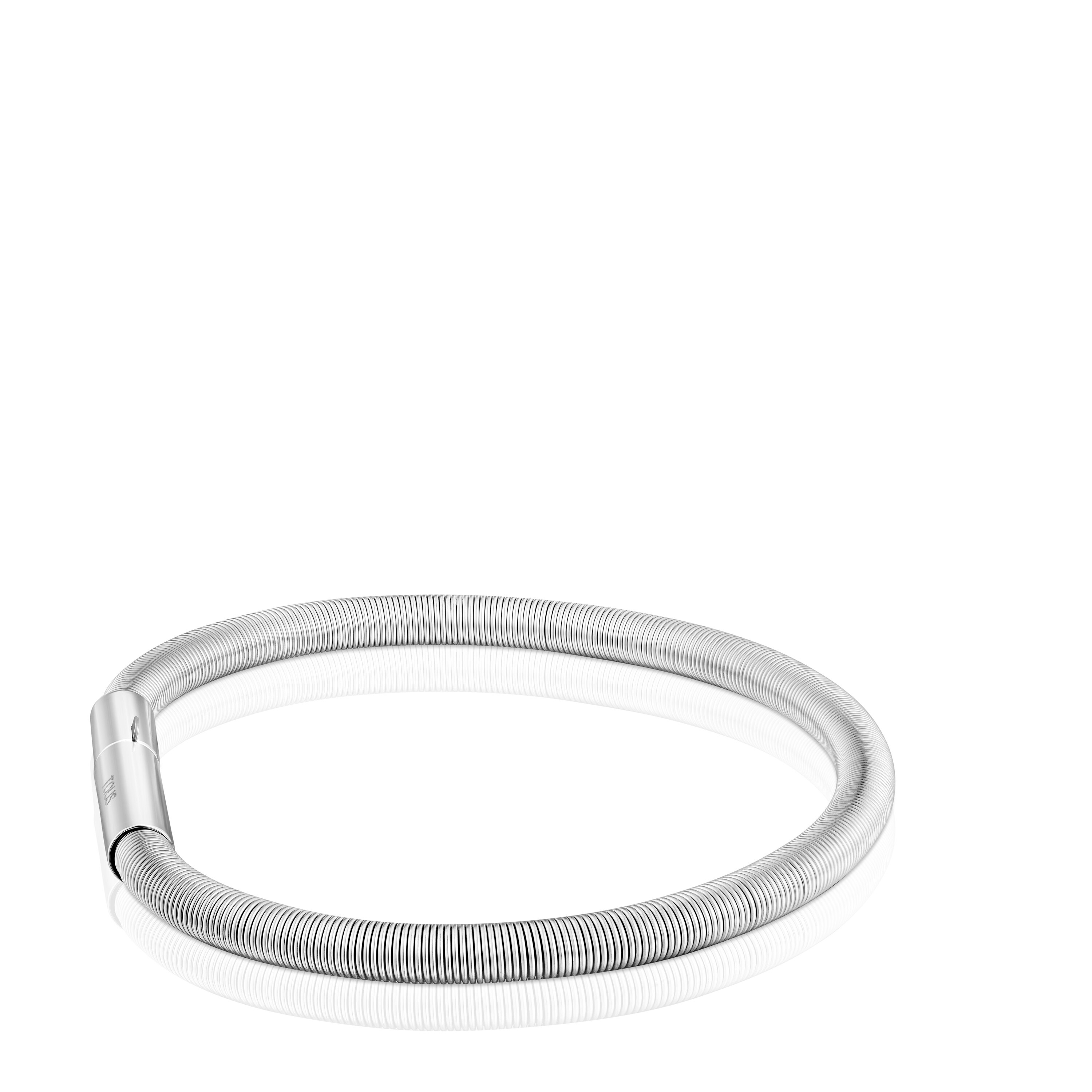 Mesh Tube steel Bracelet 17.5 cm