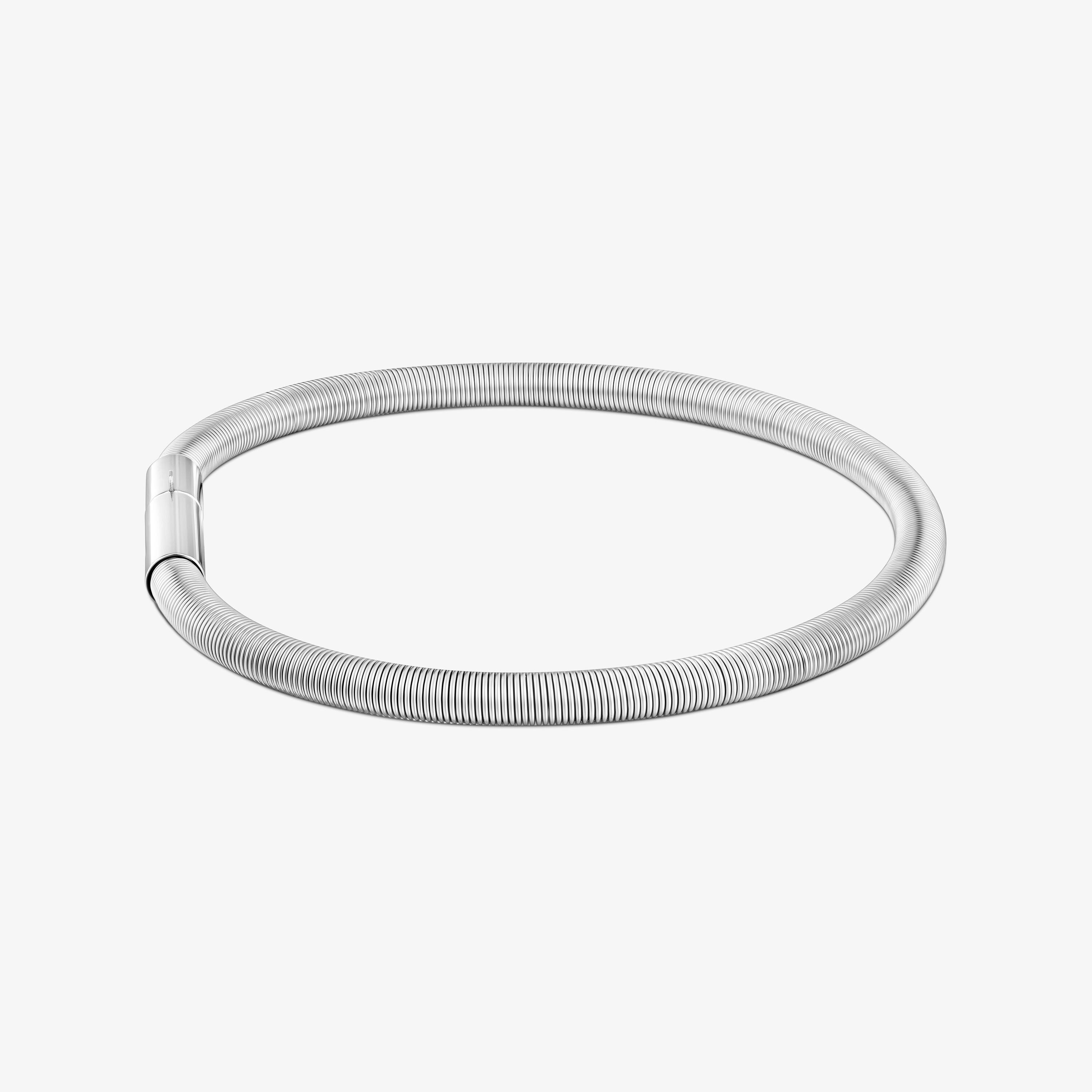 Mesh Tube steel Bracelet 19 cm