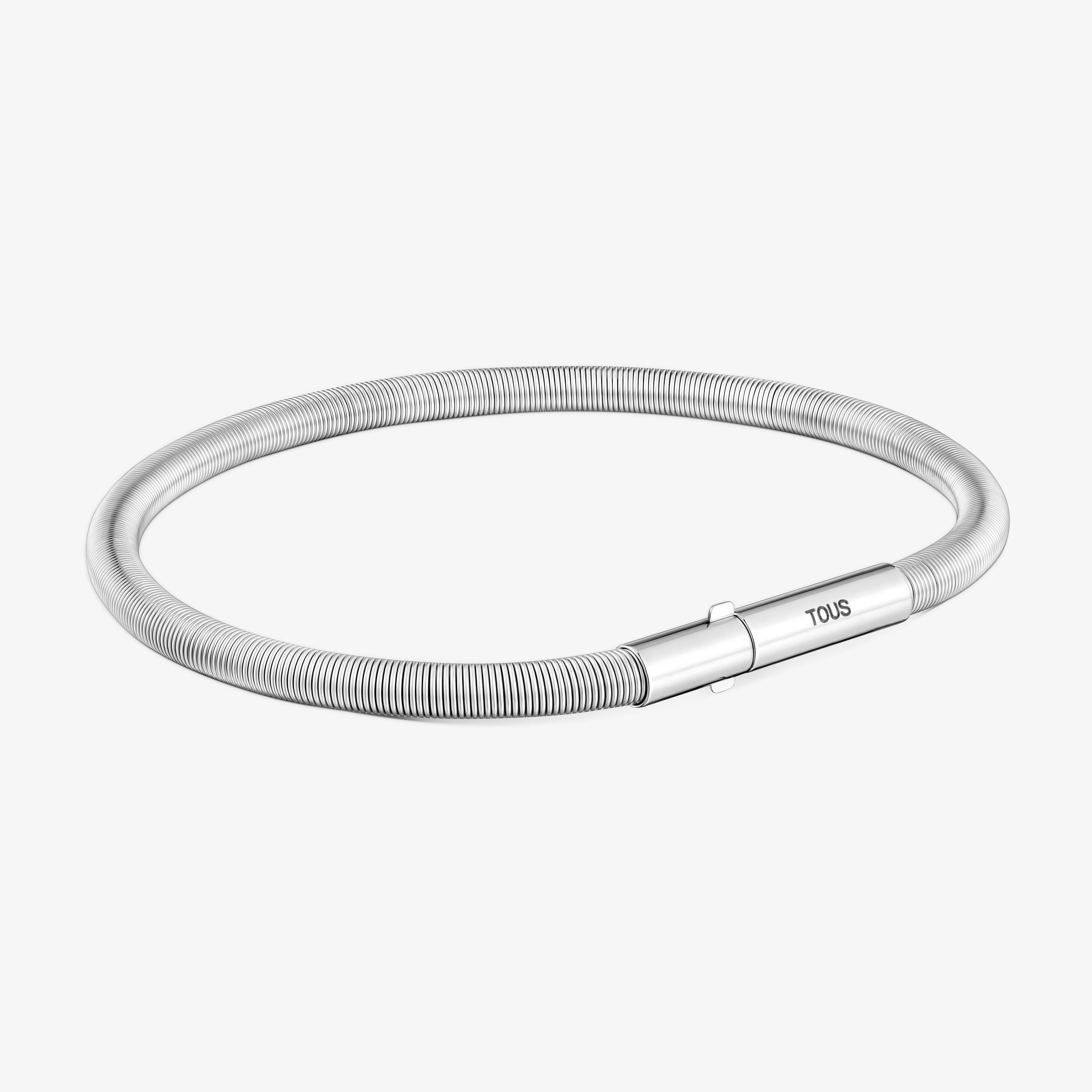 Mesh Tube steel Bracelet 19 cm