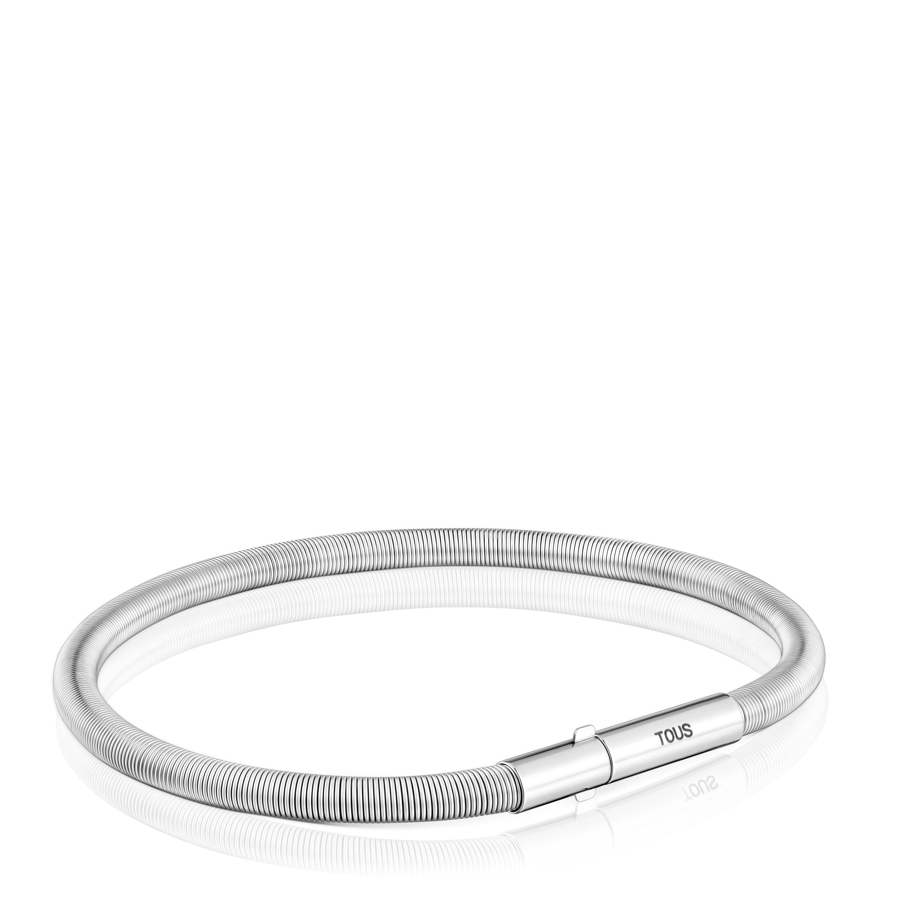 Mesh Tube steel Bracelet 19 cm