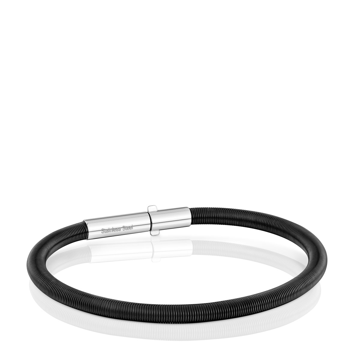 Tous - Pulsera De Acero Ip Negro 17,5 Cm Mesh Tube - U