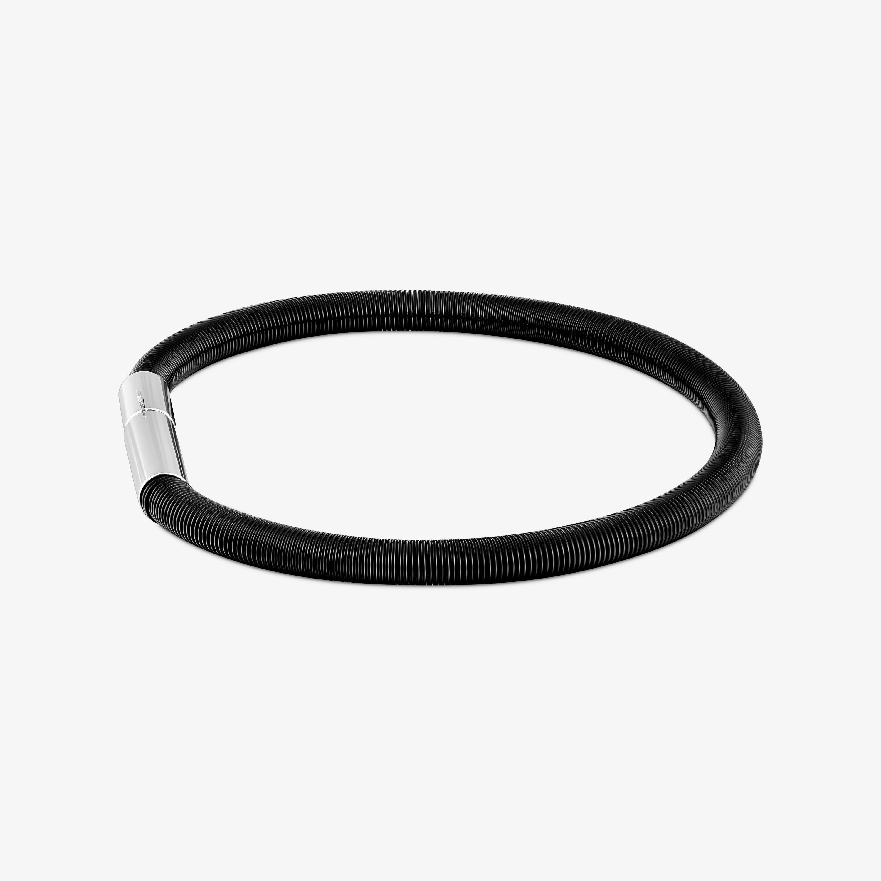 Mesh Tube black IP ´steel Bracelet 17.5 cm