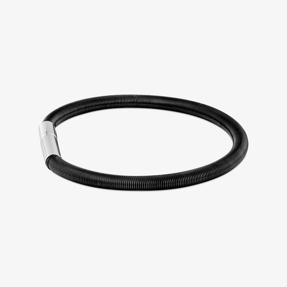 Bransoletka Mesh Tube 17,5&nbsp;cm z czarnej stali IP