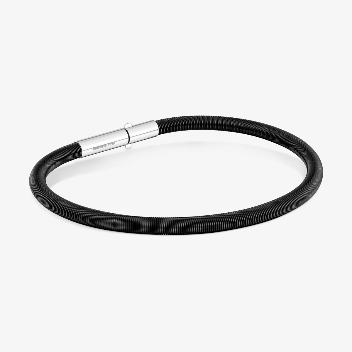 Tous - Pulsera De Acero Ip Negro 19 Cm Mesh Tube - Negro