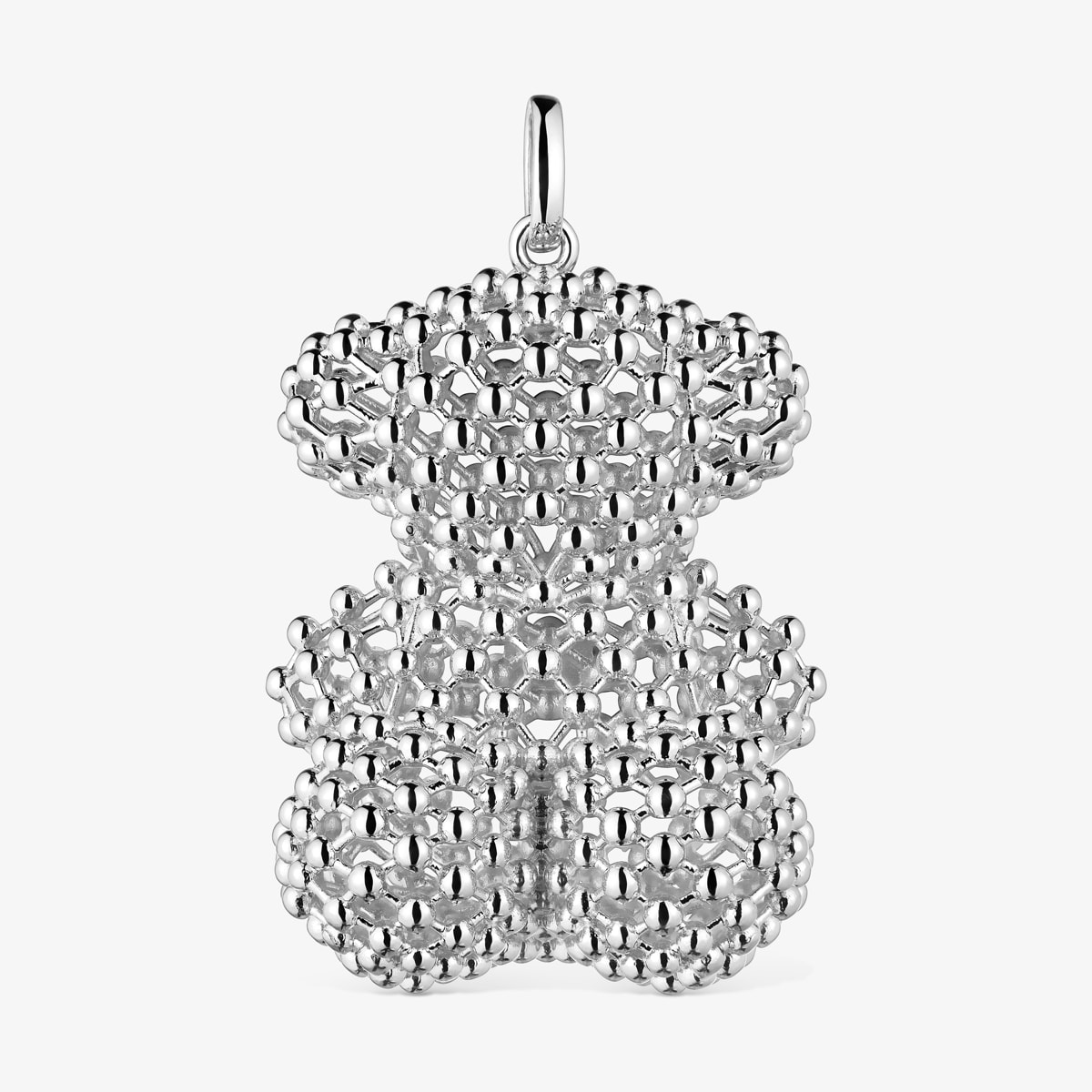 Tous - Colgante Oso Grande Texturizado De Plata Bold Bear - Plateado