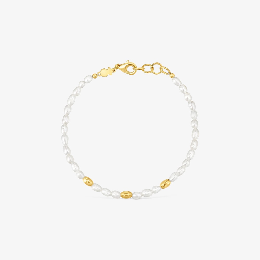 Bracelet with cultured pearls and 18K gold vermeil and Gloss