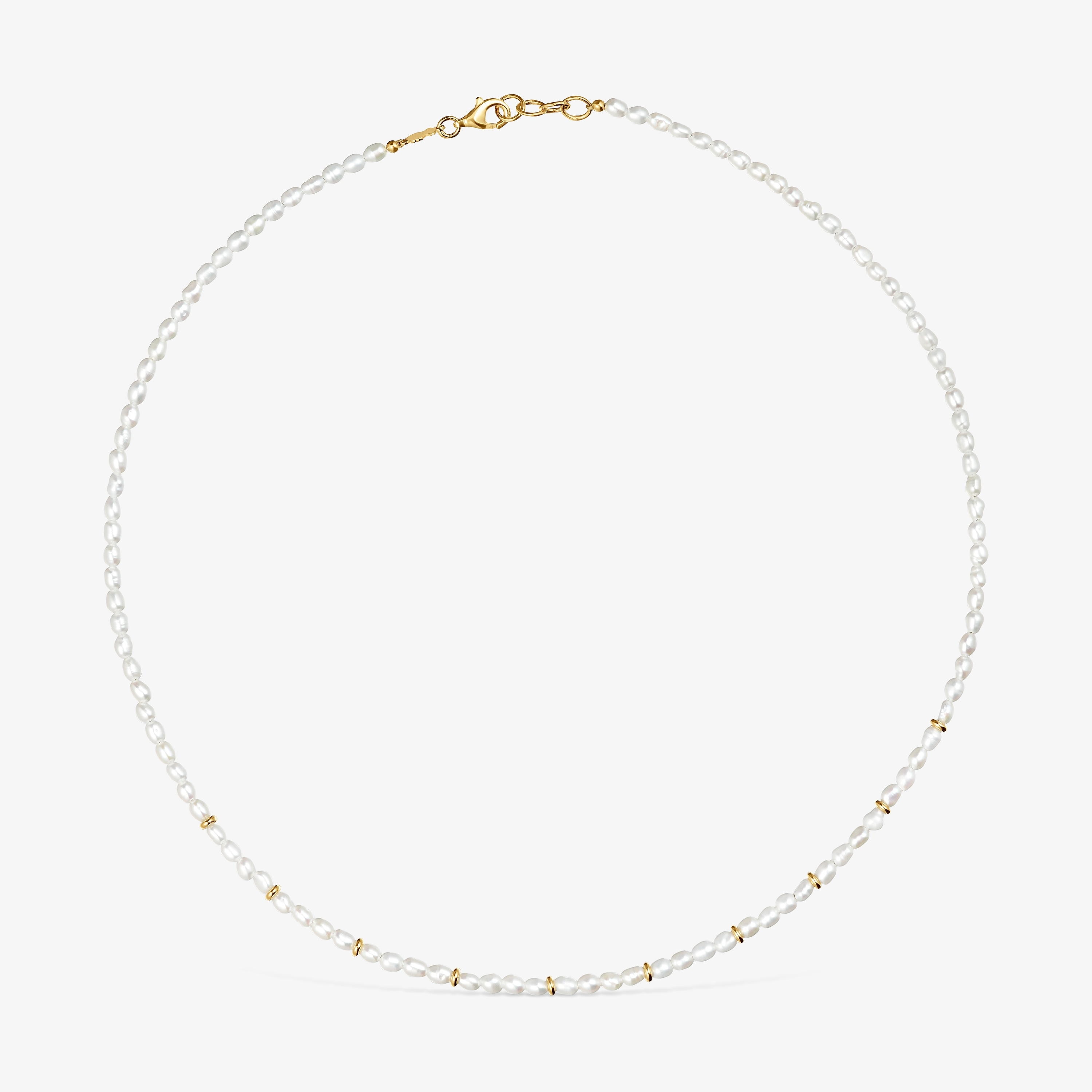 Choker with 18K gold vermeil and cultured pearls Gloss | TOUS