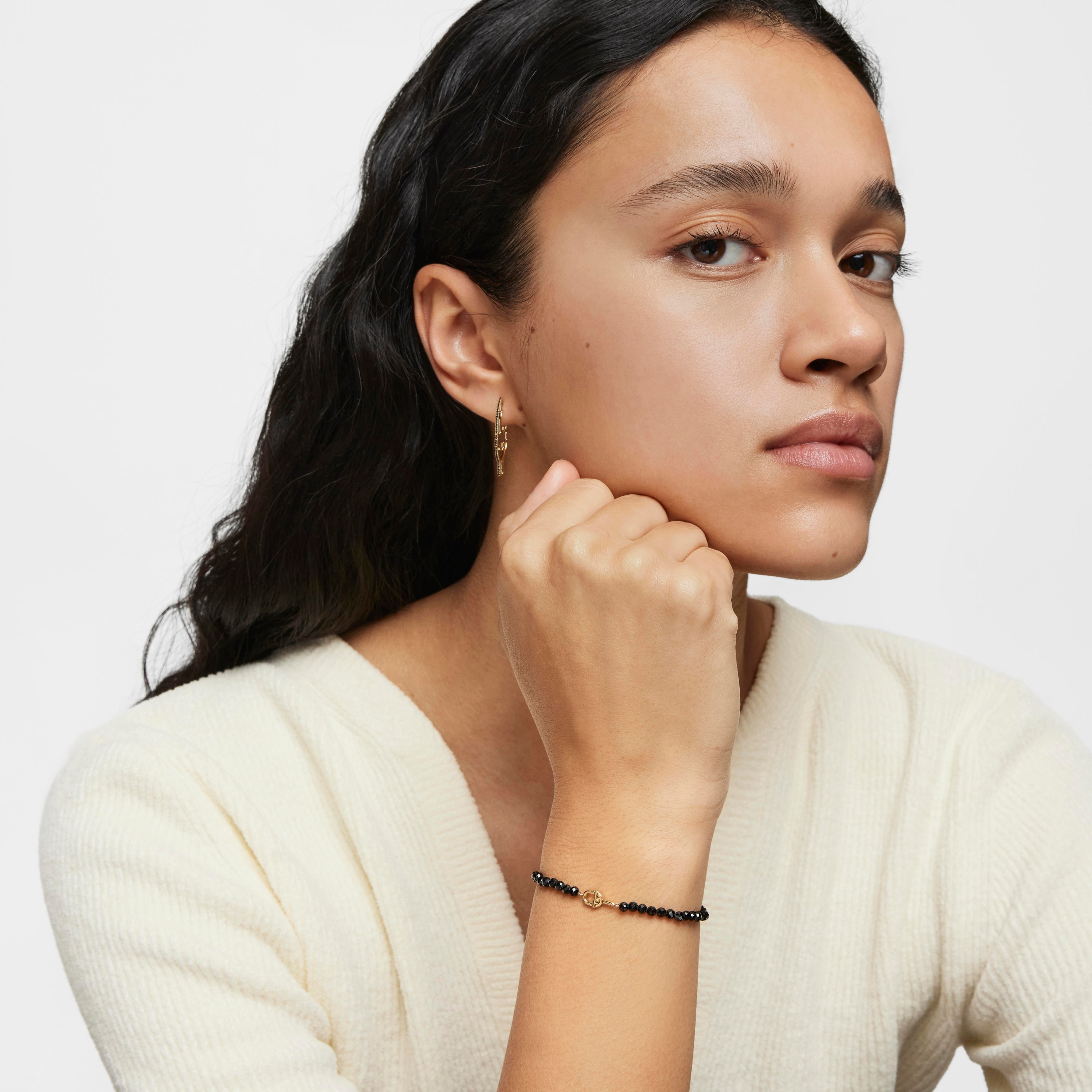 18K solid gold Elastic bracelet with spinels TOUS MANIFESTO