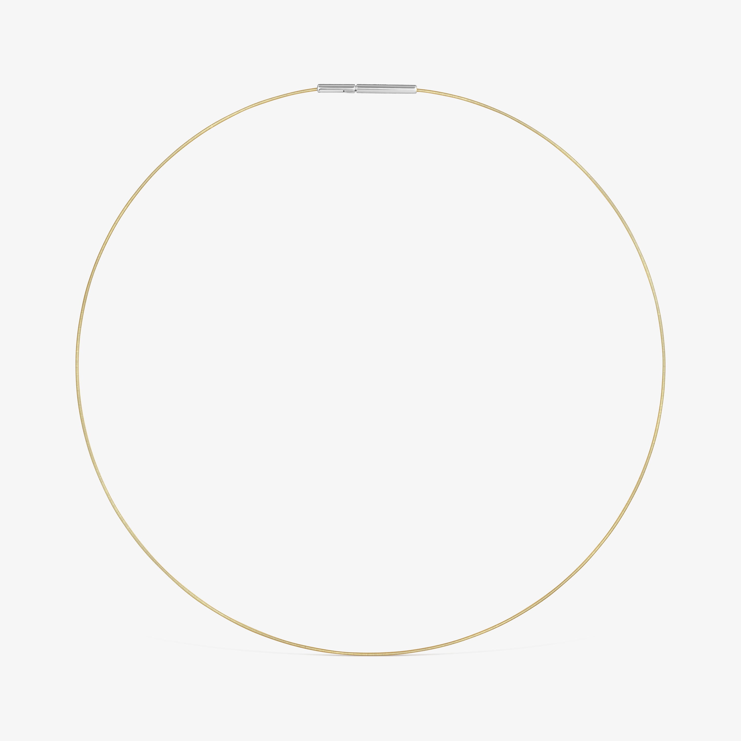 Mesh Tube 18K solid gold and steel Necklace