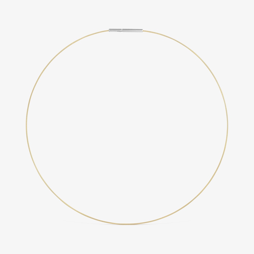 Collar de oro y acero Mesh Tube