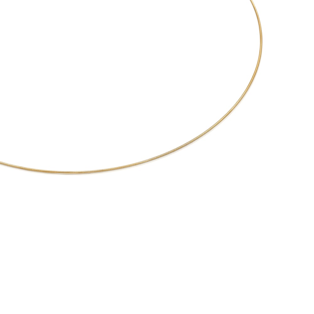 Collar de oro y acero Mesh Tube image number 1