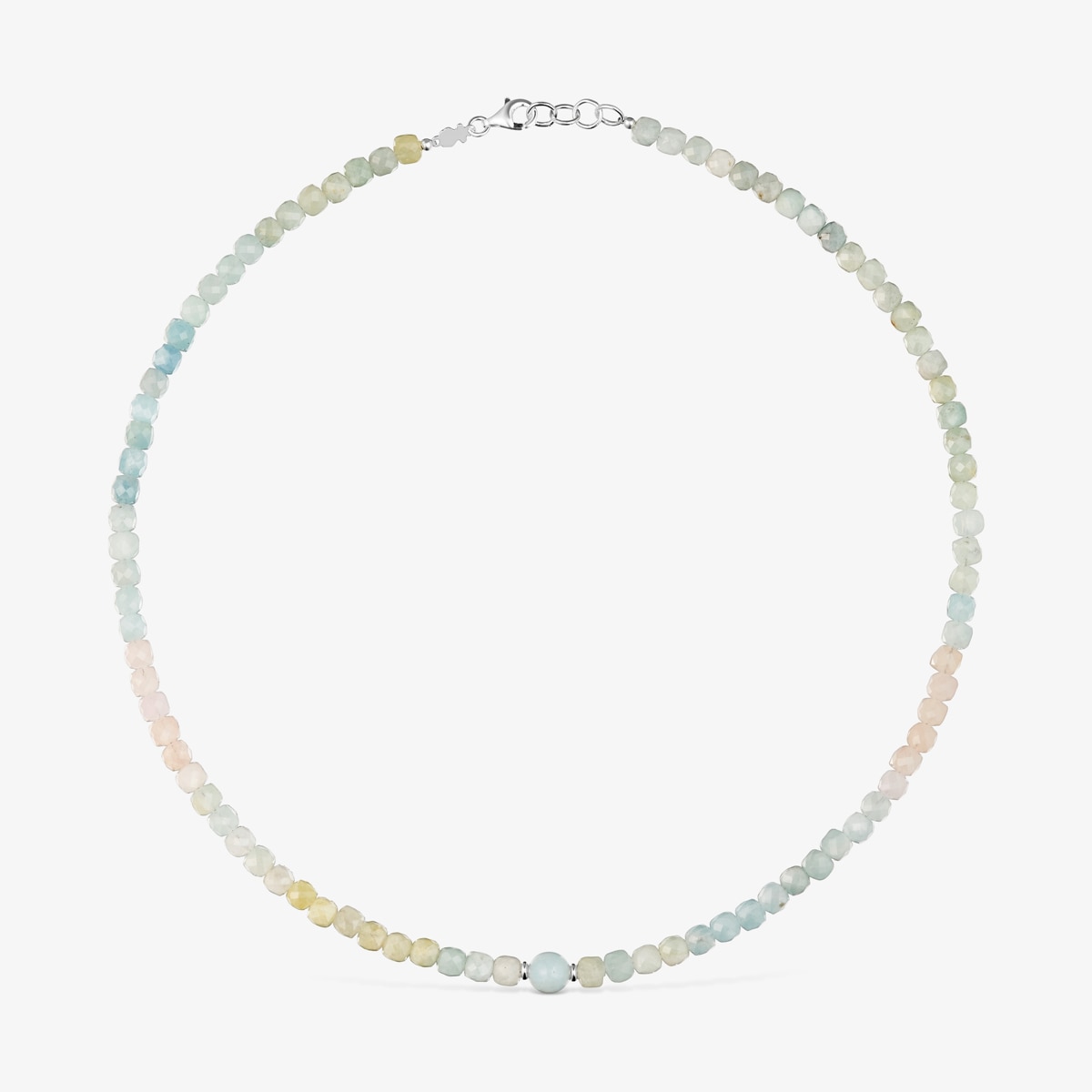 Tous - Collar Corto De Plata Y Berilos Multicolor Basic Colors - Multi