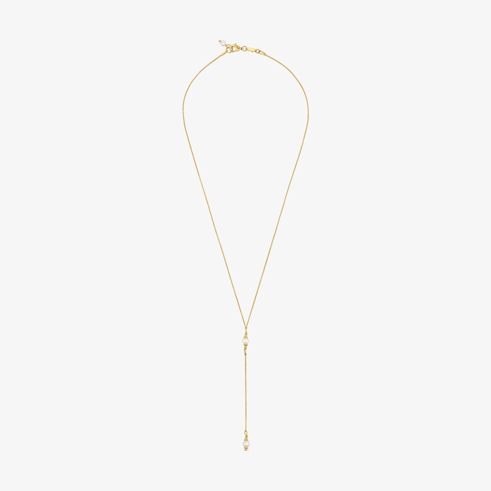 P&aacute;sikov&yacute; Priliehav&yacute; n&aacute;hrdeln&iacute;k s&nbsp;18&nbsp;kt pozl&aacute;ten&iacute;m na striebre a&nbsp;kultivovan&yacute;mi perlami Gloss