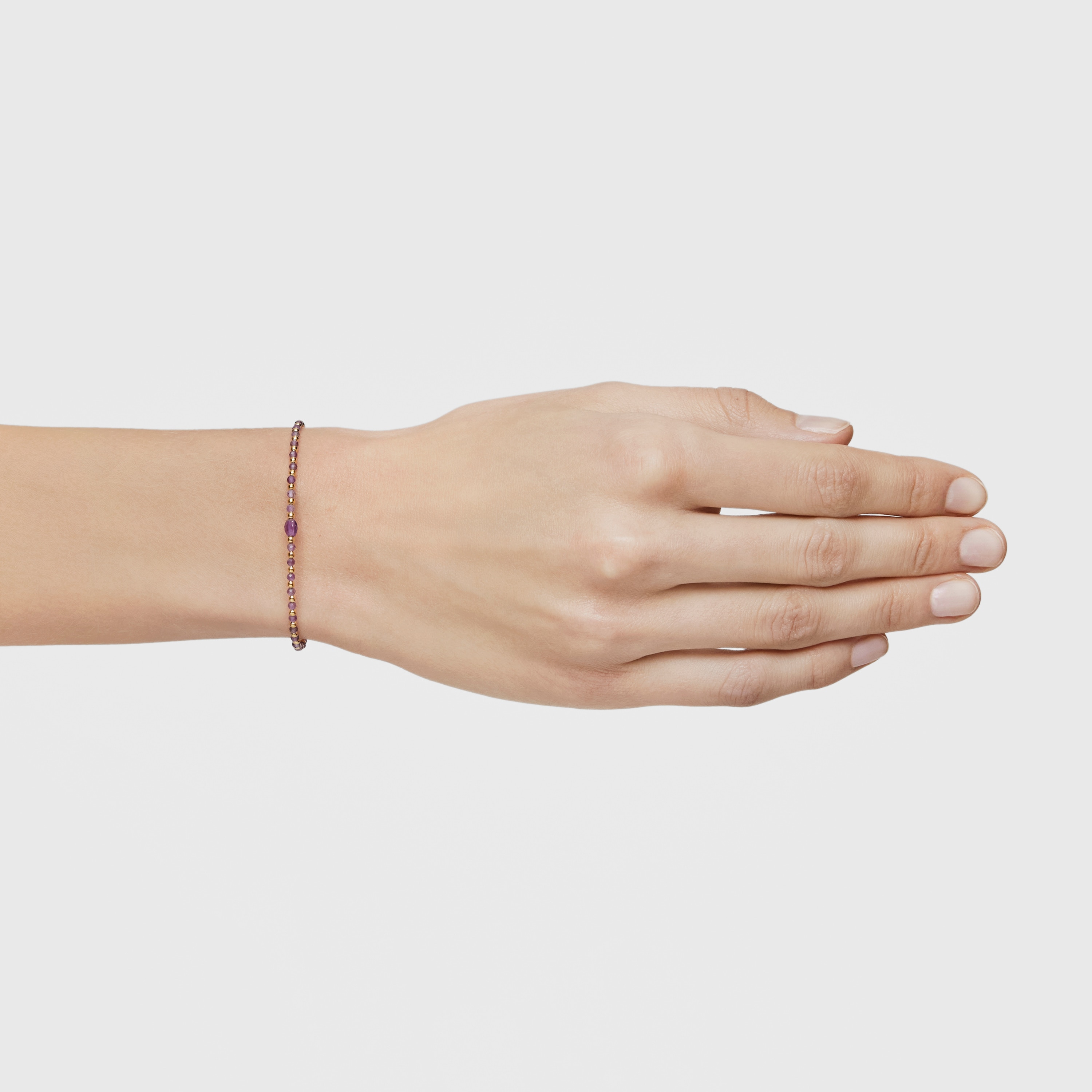 Ball Bracelet with 18K gold vermeil and amethyst Basic Colors