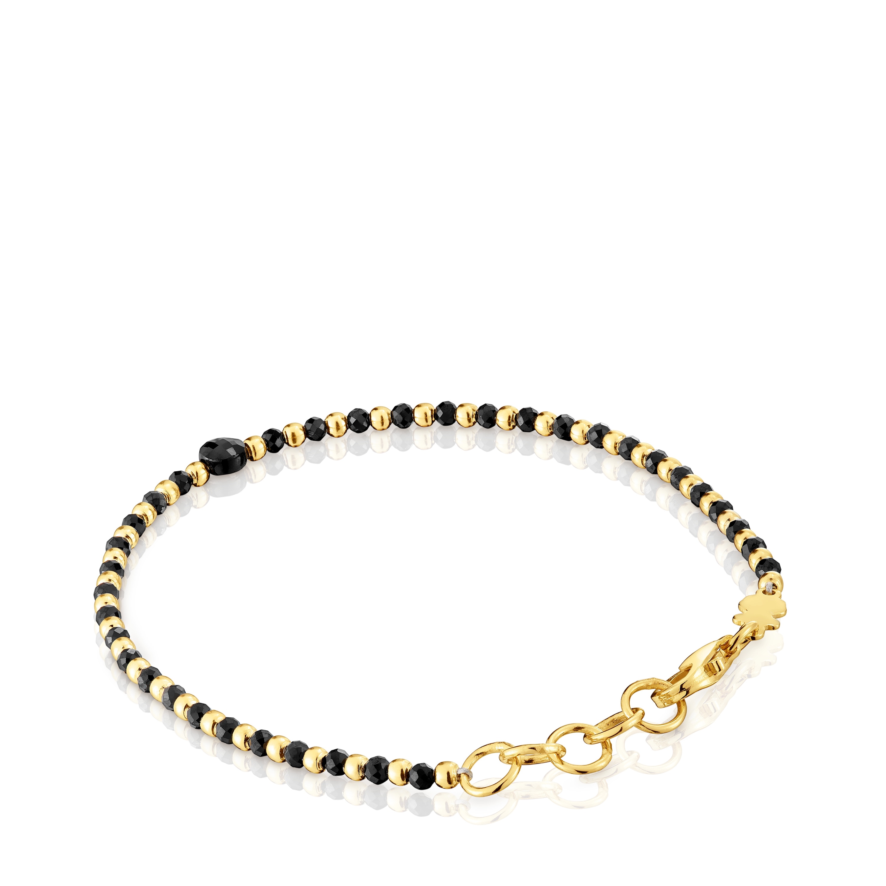 Ball Bracelet with 18 kt gold plating over silver and spinel Basic Colors
