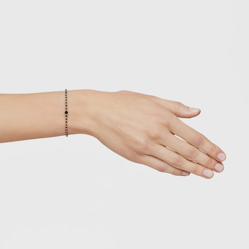 Ball Bracelet with 18 kt gold plating over silver and spinel Basic Colors