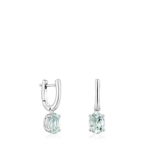 Basic Colors silver and prasiolite Earrings
