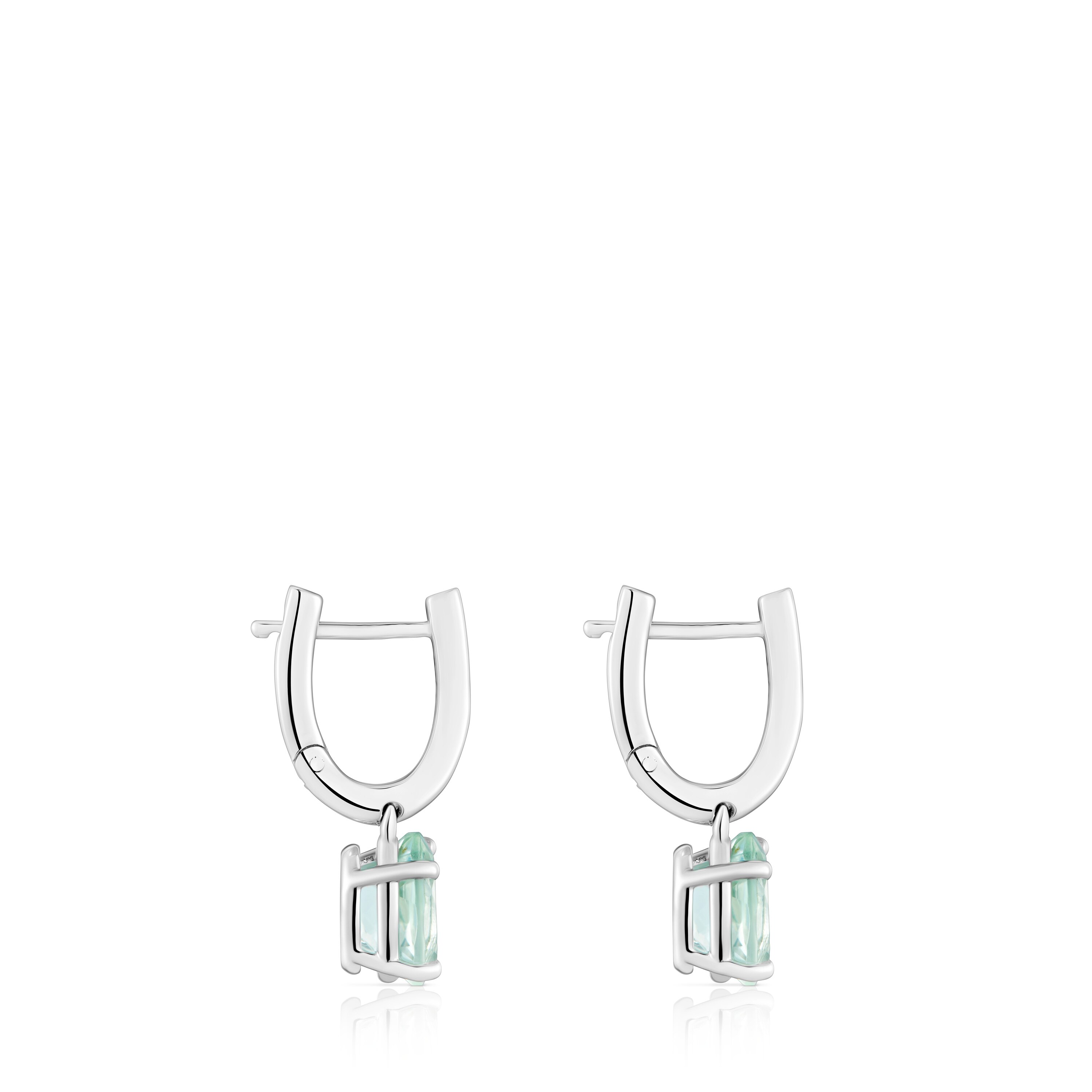 Basic Colors silver and prasiolite Earrings
