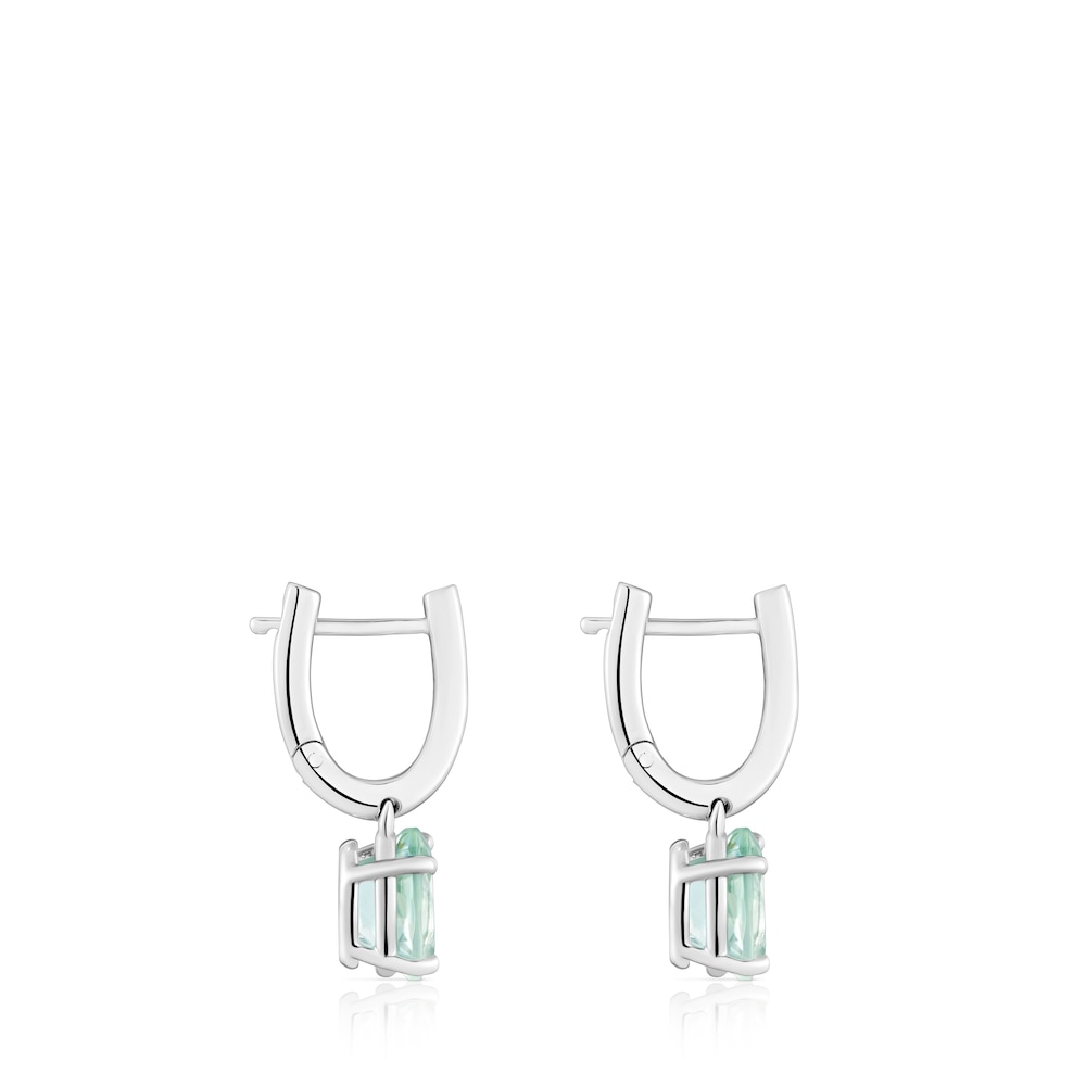 Basic Colors silver and prasiolite Earrings