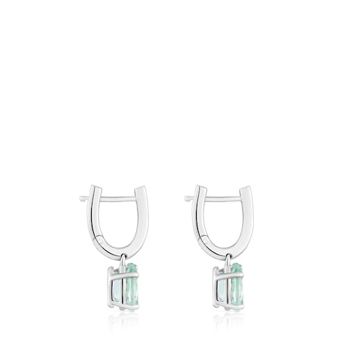 Basic Colors silver and prasiolite Earrings