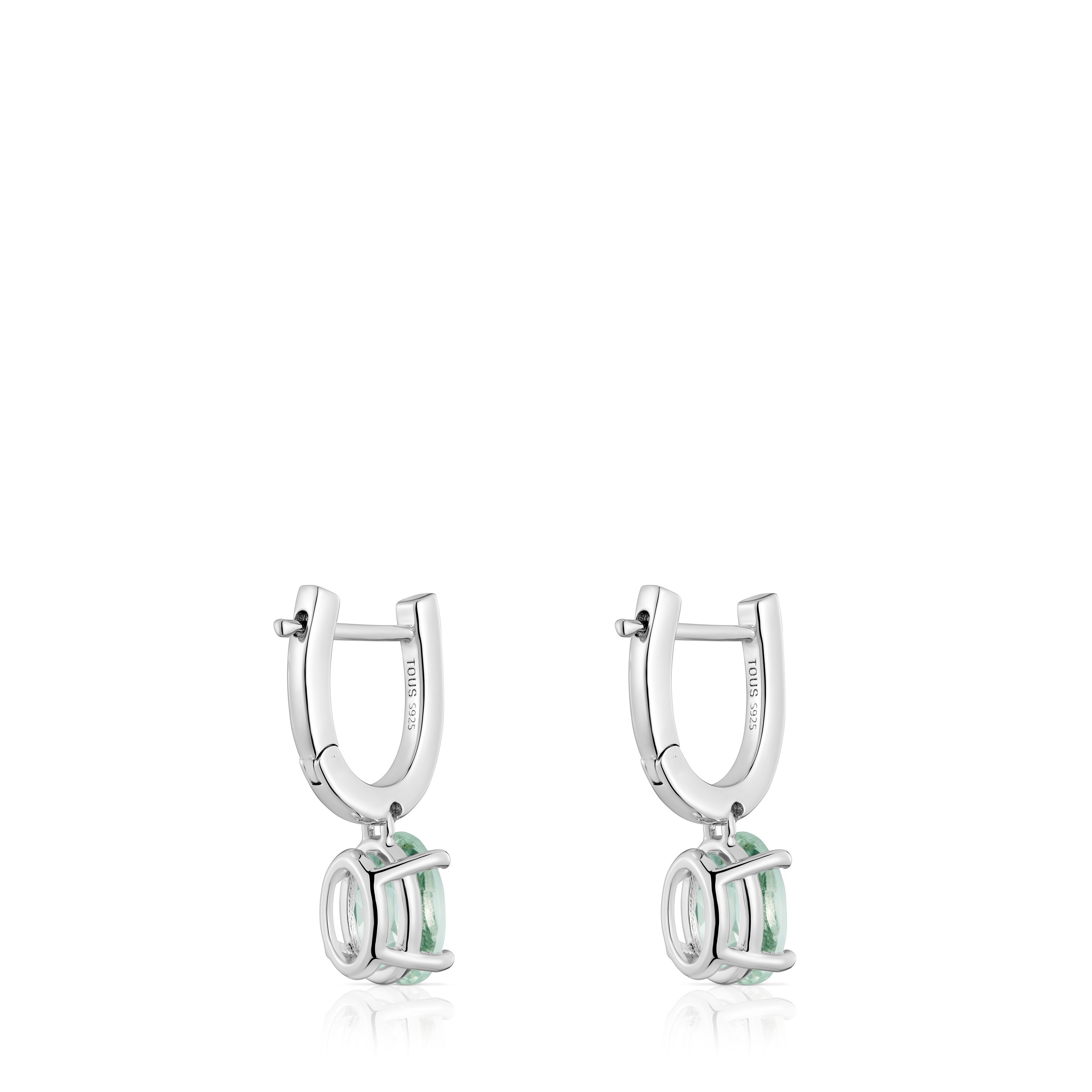 Basic Colors silver and prasiolite Earrings