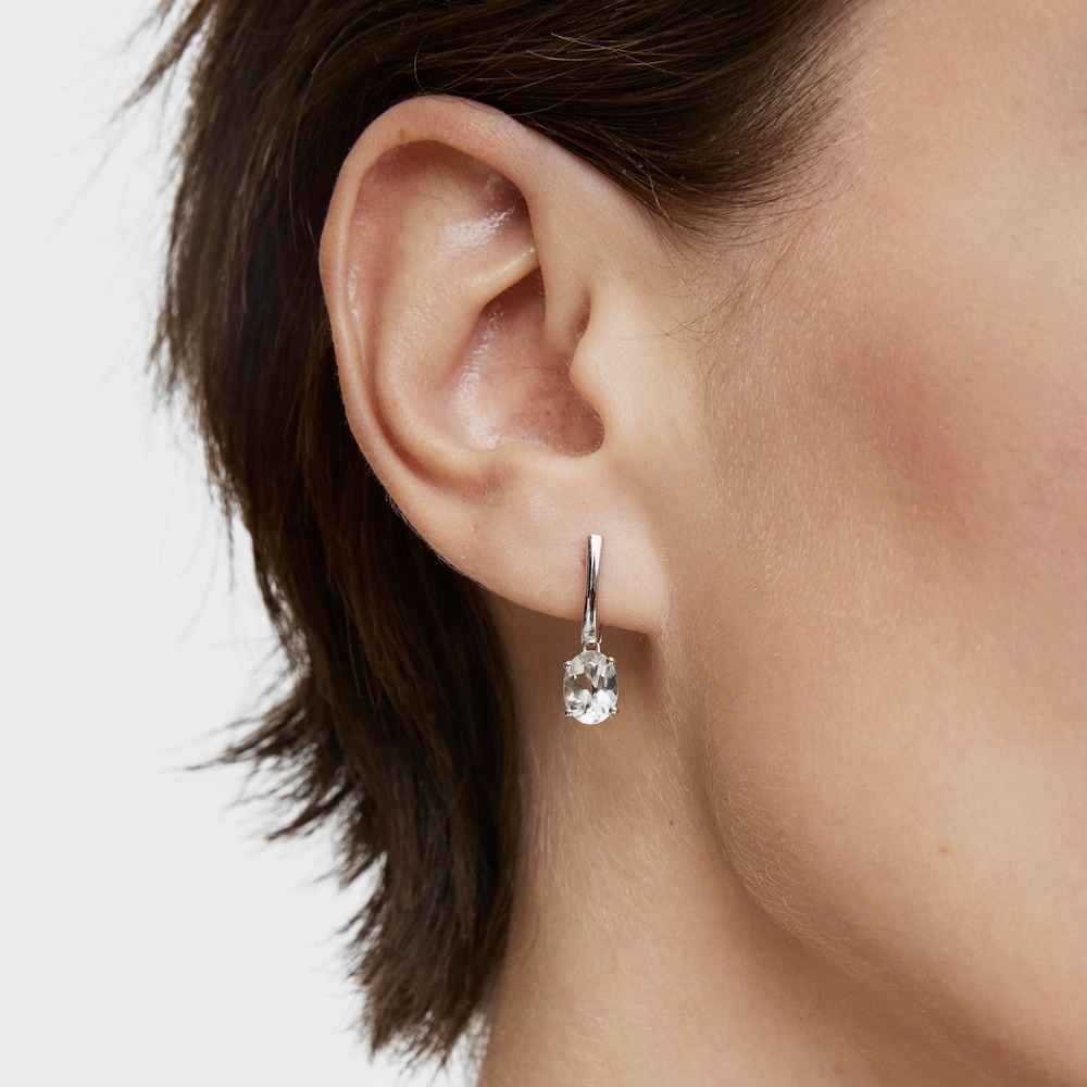 Pendientes de plata y prasiolita Basic Colors